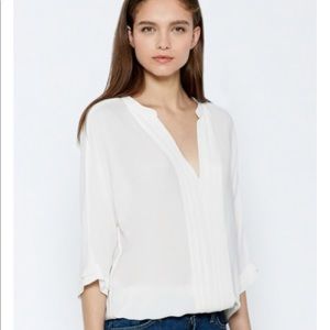 Joie cream silk blouse